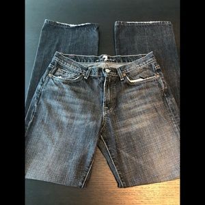 7FAM Men’s Washed Off  Black Jeans.